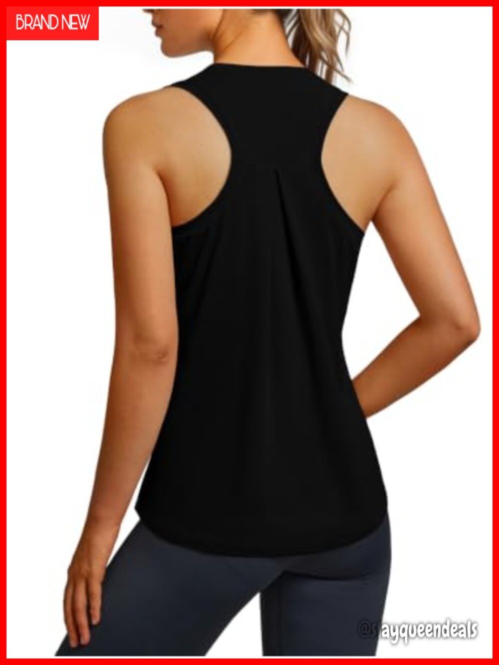 Women's Racerback Tank Top Loose Fit Workout Running Active Shirt
